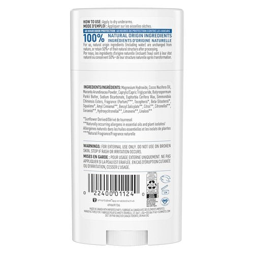 Schmidt's Vegan Deodorant - Aluminum-Free Fresh Rain & Birch | 24-Hour Odor Protection, 2.65 oz