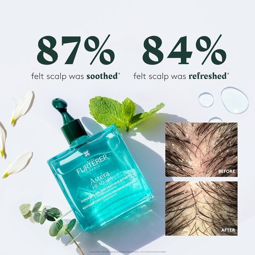 Rene Furterer Asteria Soothing Concentrate | Pre-Shampoo Scalp Treatment - Mint & Eucalyptus - 1.6 Oz