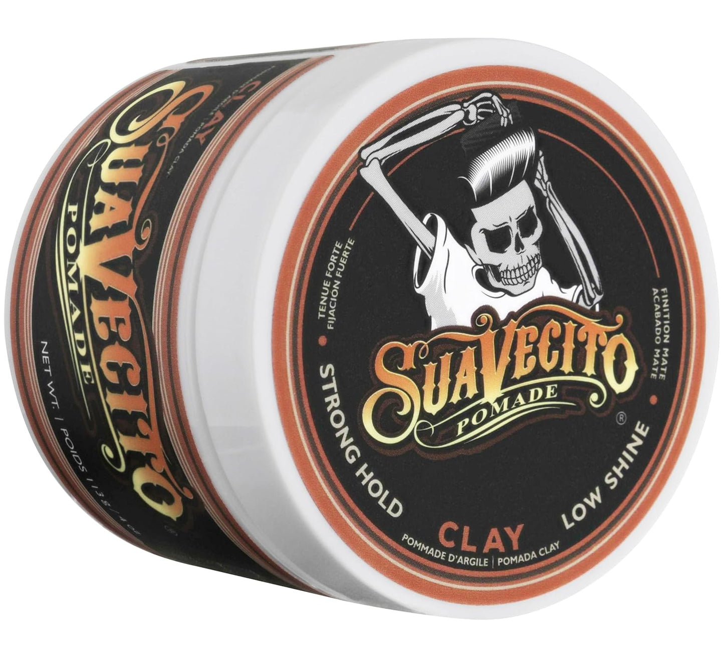 Suavecito Pomade Firme Clay for Men - Strong Hold & Low Shine Matte Finish - 4 oz Professional Hair Styling Clay