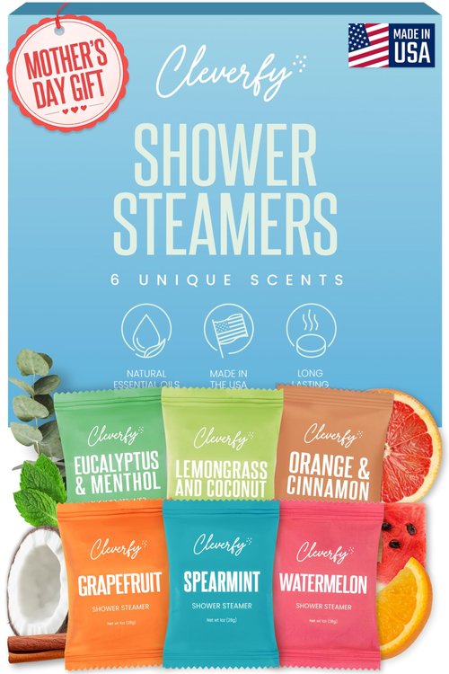 Cleverfy Shower Steamers Aromatherapy - Mothers Day Gifts for Mom, Wife from Husband, Grandma, Daughter and Sister - Birthday Gifts for Women, Mom, Teens, Girlfriend and Her - 6 Tablets