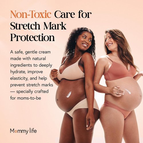MOMMY LIFE Preggie Paste Belly Butter - Non-Toxic Stretch Mark Cream with Manuka Honey & Vitamin E | 3.7oz