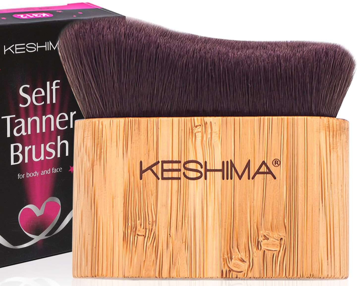 Keshima Self Tanner Brush, Large Self Tanning Brush for Face and Body, Kabuki Self-Tan Applicator for Smooth and Even Coverage