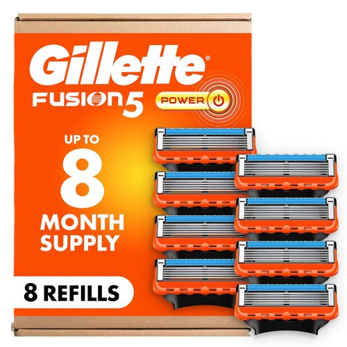 Gillette Fusion5 Power Razor Blade Refills - 8 Count with Precision Trimmer for Men