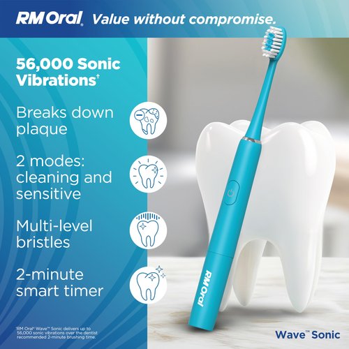 RM Oral Wave Sonic Battery-Operated Toothbrush
