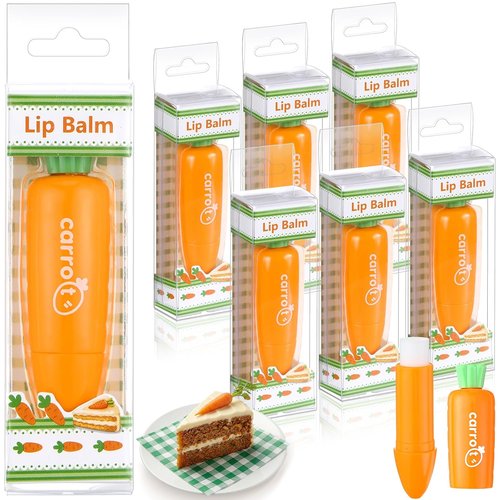 Regine Switzerland Carrot Lip Balm - Moisturizing Easter Gift Set | 6 Pcs Red Velvet Cake Flavor
