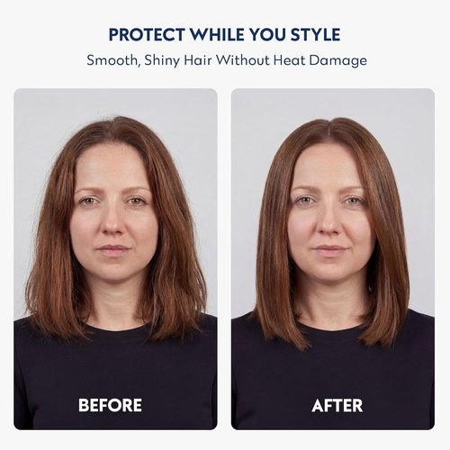 No Nothing Sensitive Heat Protection Spray - Vegan, Unscented Hair Protectant | Travel Size Frizz Control