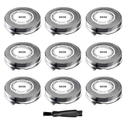 Philips Norelco SH30 Replacement Heads - 9-Pack Compatible Blades for Series 3000, 2000, 1000 Models