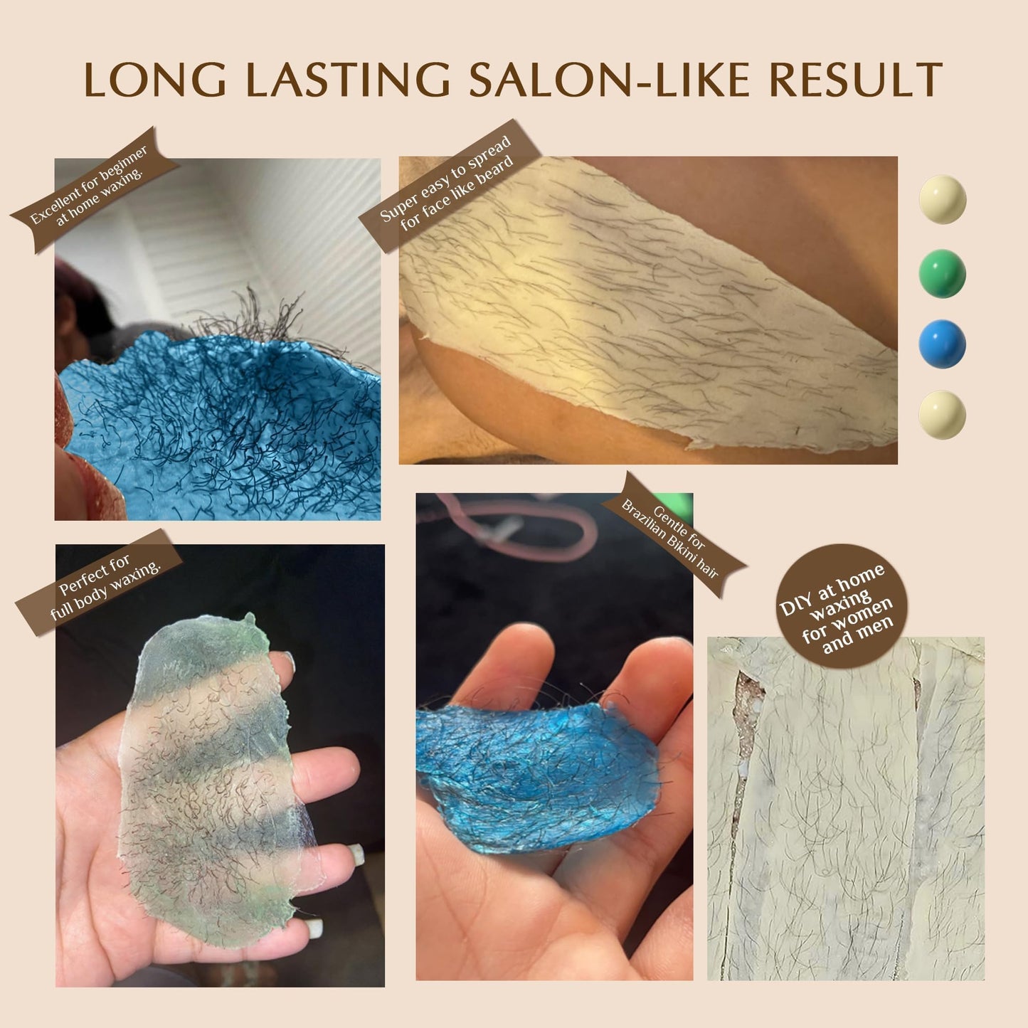 GIRLEARLE Premium Digital Waxing Kit for Women and Men, Wax Warmer Hair Removal at Home with Wax Beads & Silicone Pot, Target Different Types of Sensitive Skin Brazilian Bikini, Facial, Leg, Full body