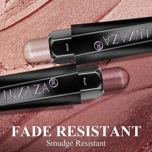 LUXAZA PRO Brown Eyeshadow Stick Makeup Set | 10PCS Neutral Shimmer & Matte Palette - Espresso