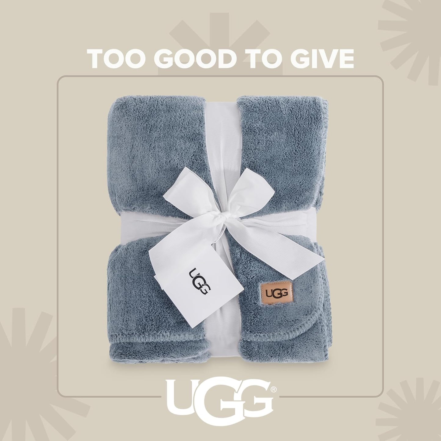 UGG Whitecap Fleece Throw Blanket - Plush Cozy Luxury Decor for Couch or Bed | Ultra Soft, 50" x 70", Denim Blue