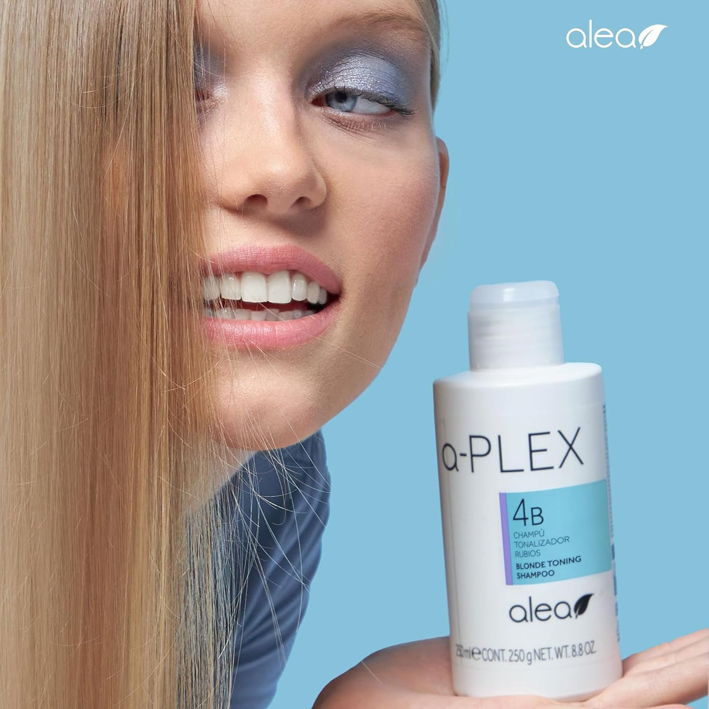 ALEA Toning Shampoo - A-Plex Nº4B for Blonde, Bleached, or Gray Hair - 250 ml | Neutralizes Yellow Tones & Strengthens Color