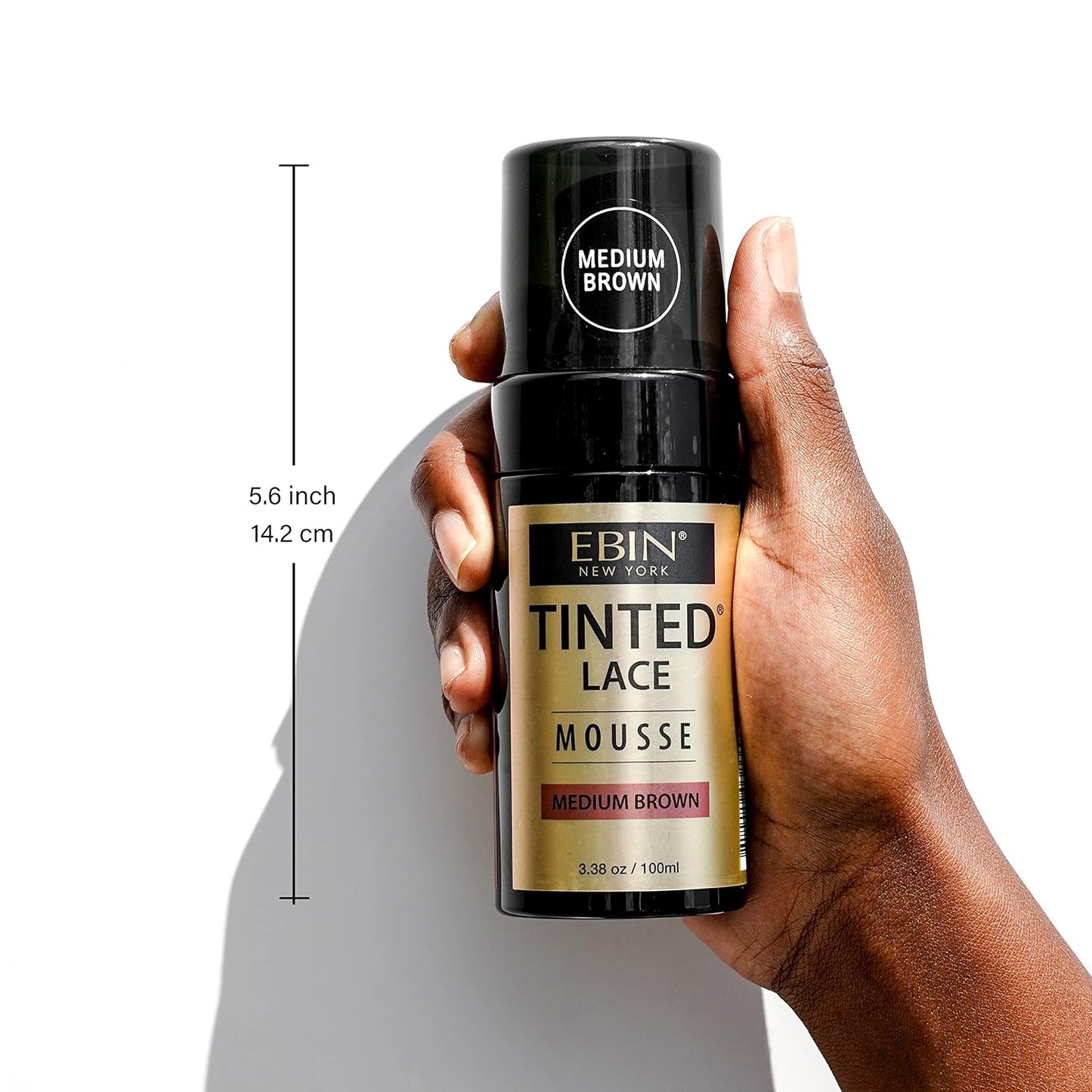 EBIN New York Tinted Lace Mousse - Dark Brown | 3.38oz (100ml) for Flawless Hairline Finish