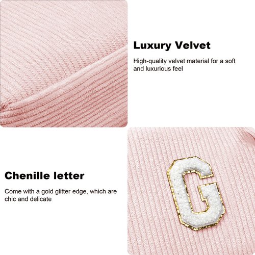 Birthday Gifts for Women Personalized Mini Makeup Bag Cosmetic Bag Travel Toiletry Bag Gifts for Girlfriend Bridal Shower Preppy Stuff for Teen Girls 15 14 13 Year Old Girl Gifts(Letter C, Pink)