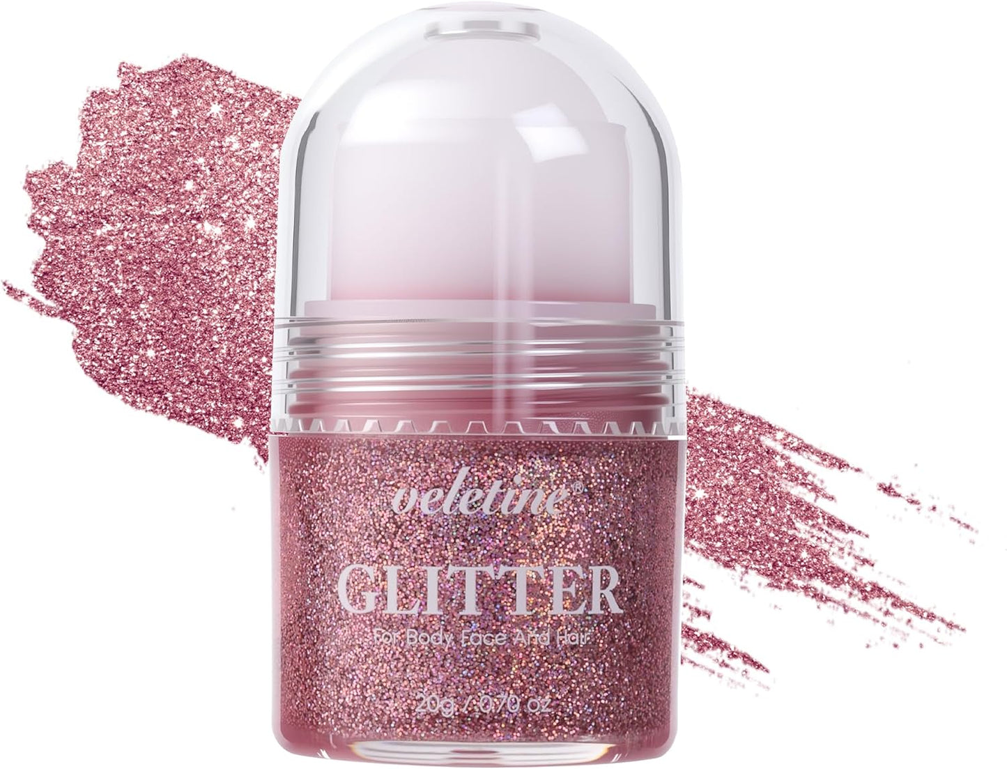 Skiennix Body Glitter - Roll-On Shimmer for Face, Hair & Lips | 20g Laser Powder for Halloween Makeup