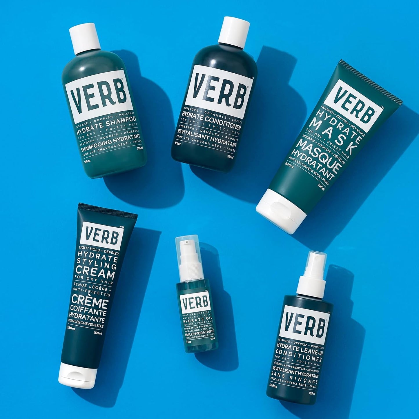 VERB Hydrate Shampoo - Nourish Dry, Frizzy Hair - Smooth & Frizz Control - Amber & Warm Jasmine Scent