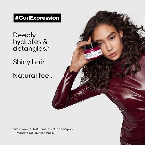 L'Oréal Professionnel Paris Curl Expression Mask - Moisturizes & Pre-Detangles Curly Hair, Paraben-Free