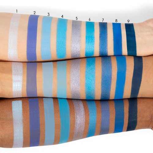 ColourPop Blue Moon Eyeshadow Palette - High-Pigment Monochromatic Blue Shades with Matte, Metallic & Duochrome Finishes | 0.3 oz