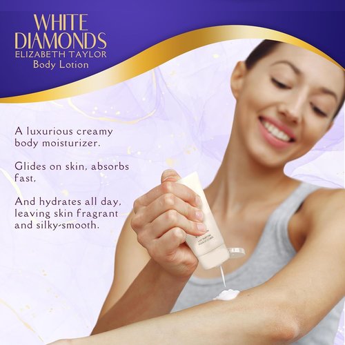 Elizabeth Taylor White Diamonds Gift Set - Luxurious Perfume, Body Lotion & Body Wash