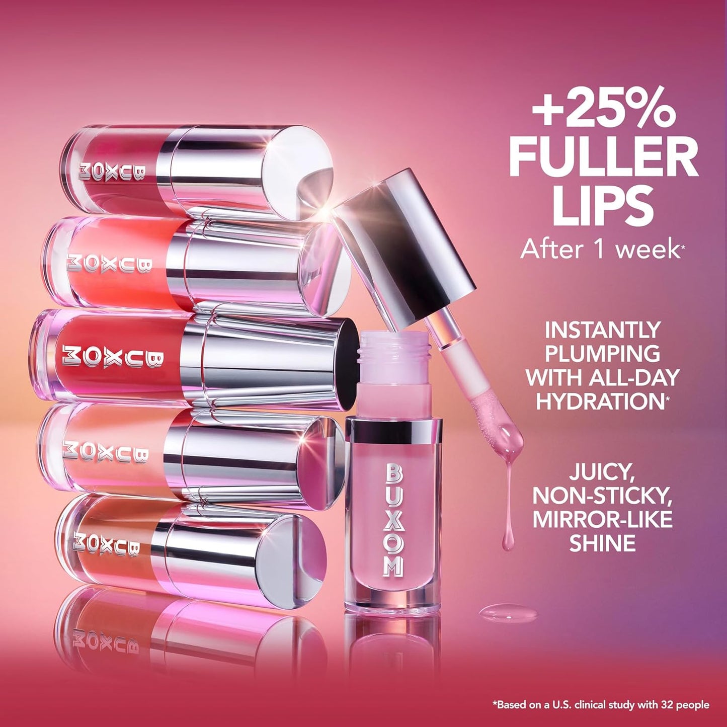BUXOM Full-On Plumping Lip Oil - Nourishing Tinted Gloss with Juicy High-Shine Finish | Non-Sticky Formula