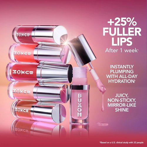 BUXOM Full-On Plumping Lip Oil - Nourishing Tinted Gloss with Juicy High-Shine Finish | Non-Sticky & Cruelty-Free