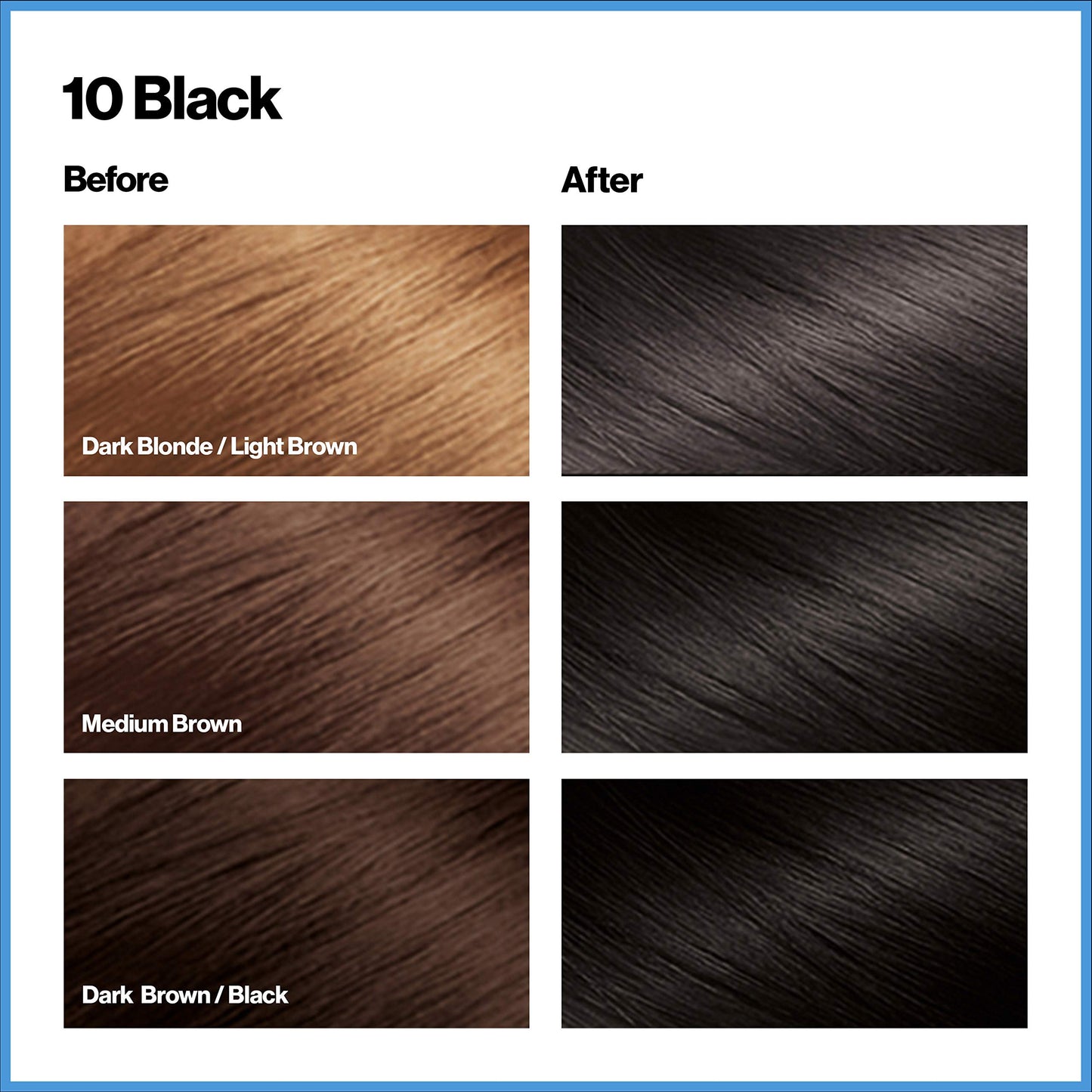 Revlon Permanent Hair Color, Permanent Hair Dye, Total Color with 100% Gray Coverage, Clean & Vegan, 10 Black, 10.2 Oz