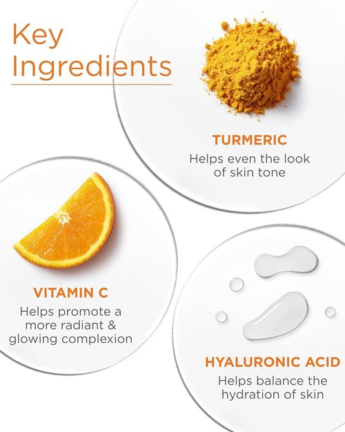 Andalou Naturals Turmeric + Vitamin C Serum - Illuminating Face Treatment for Uneven Tone | 1.1 fl oz