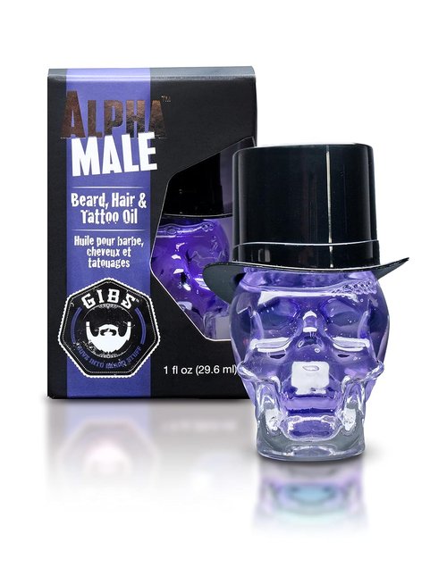 GIBS Grooming Beard Oil - Softens & Strengthens Hair - 1 fl oz Collectible Glass Bottle | Made in USA