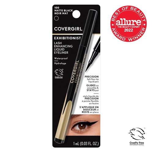COVERGIRL Exhibitionist Liquid Eyeliner - Matte Black for Stunning Lash Enhancement