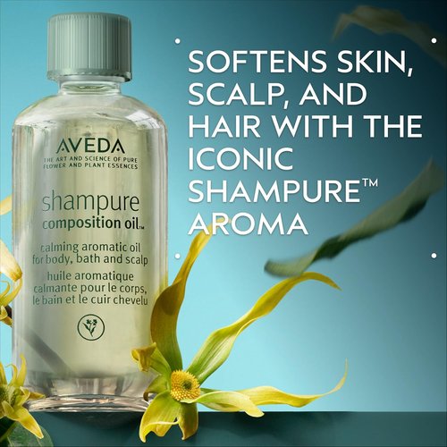 Aveda Shampure Composition Oil - Calming Bath, Body & Scalp Oil with Meadowfoam & Organic Lavender | 1.7 Fl Oz
