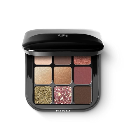 KIKO Milano Glamour Multi-Finish Eyeshadow Palette - 9 Versatile Shades for Stunning Looks