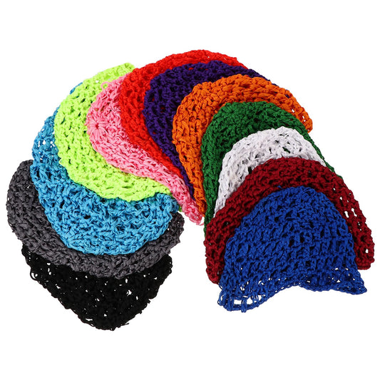 FOMIYES 12pcs Mesh Hair Net Womens Wigs Hairpieces for Women Mesh Weaving Net Snoods for Women Mesh Hair Ornament Knit Snood Hat Cap Cover Short Hair Net Elasticity Fabric Woman