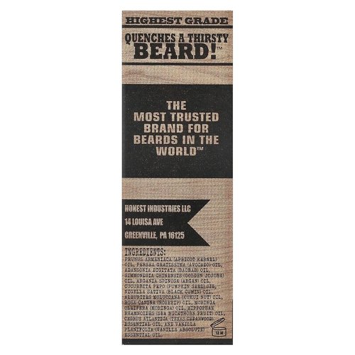 Honest Amish - Premium Beard Oil for Softness & Shine - 2 Ounce Bottle