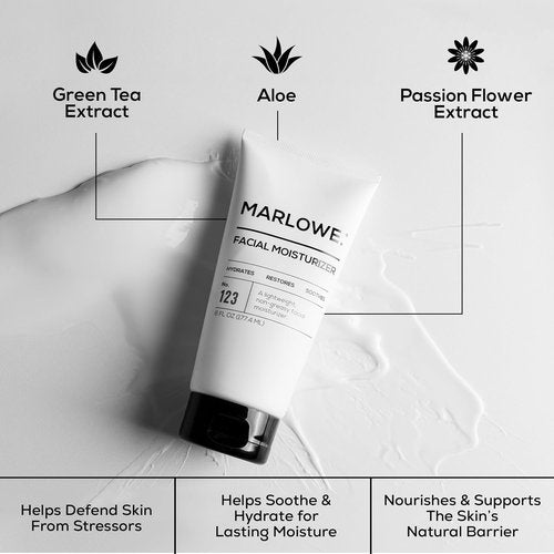 Marlowe. Men's Skin Care Set - 3-Piece Best Sellers Kit with Exfoliating Scrub, Cleanser & Moisturizer
