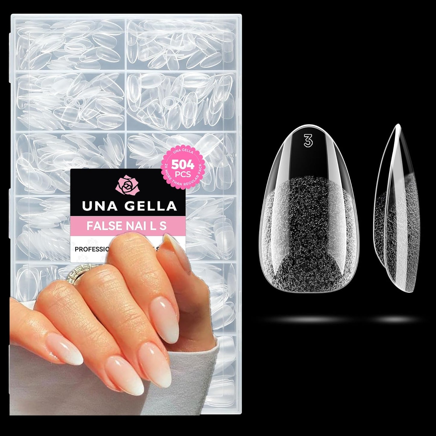 UNA GELLA Gel Nail Glue, Solid Nails Gl ue Gel 40g Lamp Curing Needed Soak Off G LUE Strong Nail G LUE G el for Acrylic Fake Nails Tips Extension Press On Nails for Gelly Tips