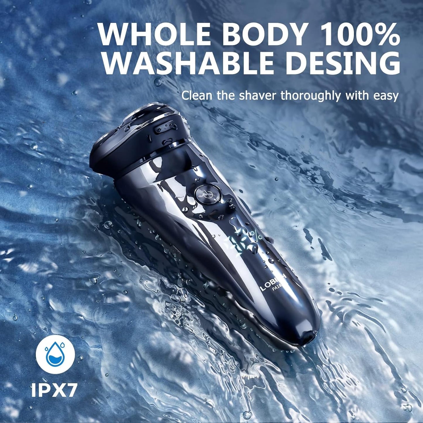 Skiennix Electric Shaver for Men - 100% Waterproof Rechargeable Razor with Pop-Up Trimmer | Fast Charging & 4D Floating Head