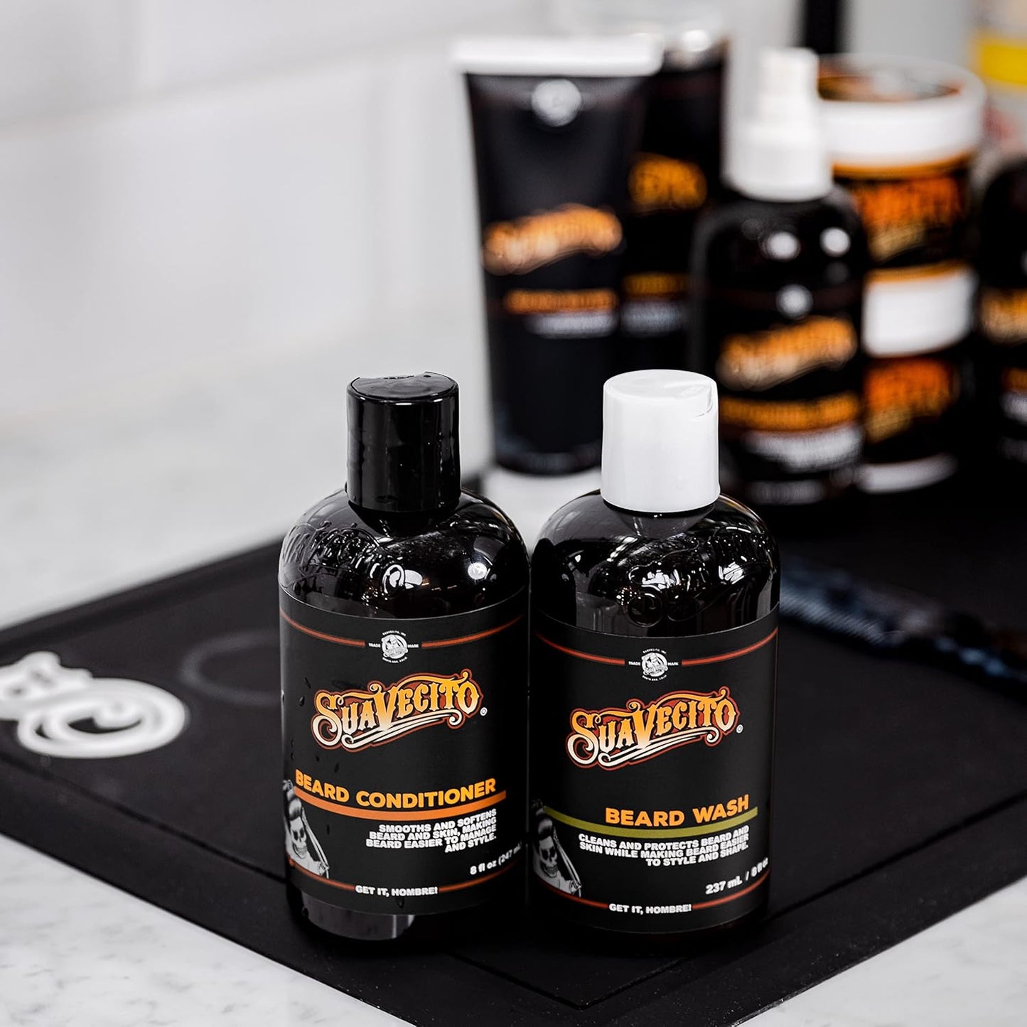 Suavecito Beard Wash Set - Cleansing & Conditioning Kit for Men | 8 oz Each