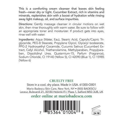 Mario Badescu Cucumber Cream Soap - Gentle Facial Cleanser with Vitamins - Ideal for Combination or Dry Skin