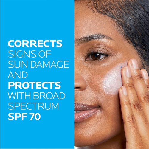 La Roche-Posay Anthelios Sunscreen Moisturizer SPF 70 - Anti-Aging Face Cream with Niacinamide for Even Skin Tone