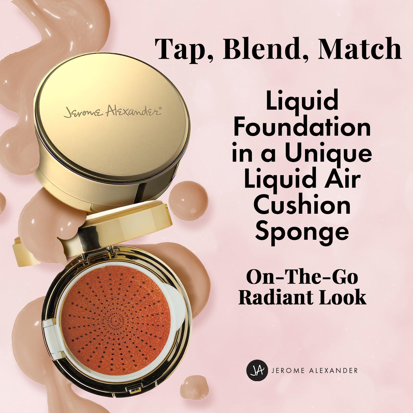 MagicMinerals AirCushion Foundation by Jerome Alexander, Cushion Foundation with Skincare Actives, Long-Lasting, Semi-Matte Finish, Full Buildable Coverage (Medium-Dark)