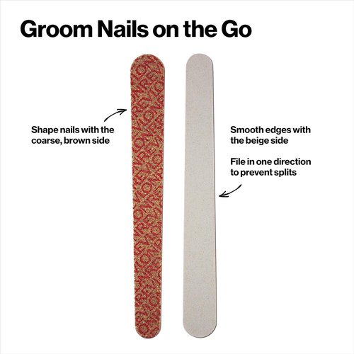 Revlon Dual-Sided Nail File | Compact Emery Boards for Smooth, Shaped Nails | Pack of 10