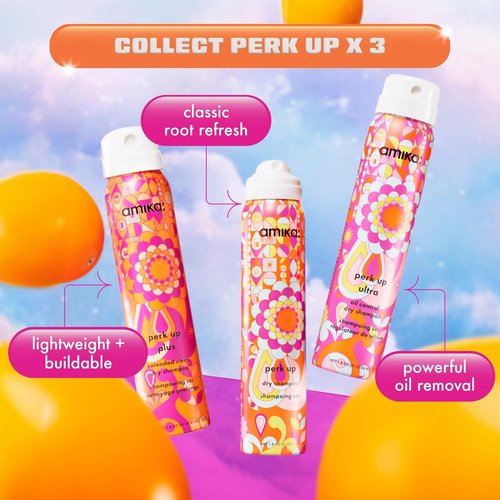 Amika Perk Up Pursuit - Dry Shampoo Trial Set for Effortless Volume & Freshness