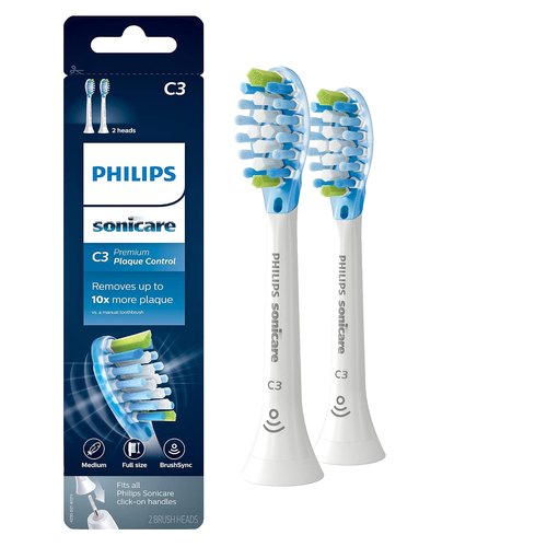 Philips Sonicare Replacement Toothbrush Heads - DiamondClean & C3 Premium Plaque Control | 5 Brush Heads, White