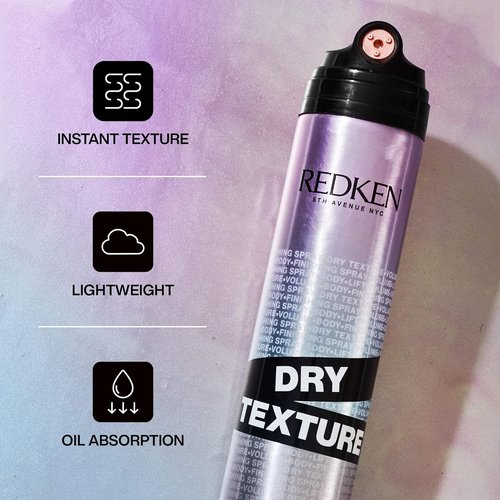 Redken Dry Texture Hairspray - Lightweight Volumizing Spray for All Hair Types | Airy, Beachy Texture, Medium Hold