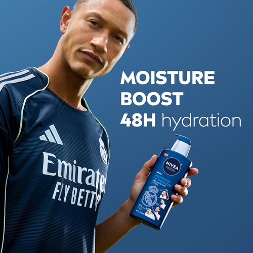 NIVEA MEN Maximum Hydration Body Lotion - 48-Hour Moisture for Dry Skin, Aloe Vera, 16.9 Fl Oz