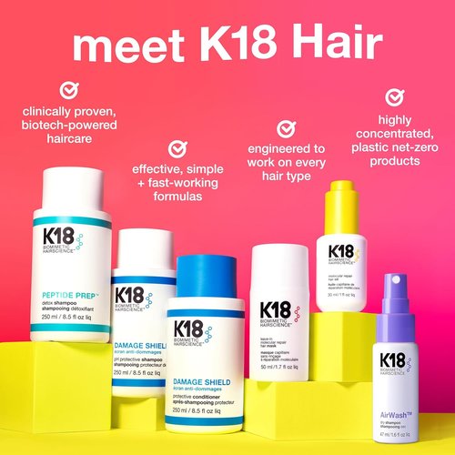 K18 AirWash™ Dry Shampoo - Non-Aerosol Formula Balances Scalp & Controls Oil Production