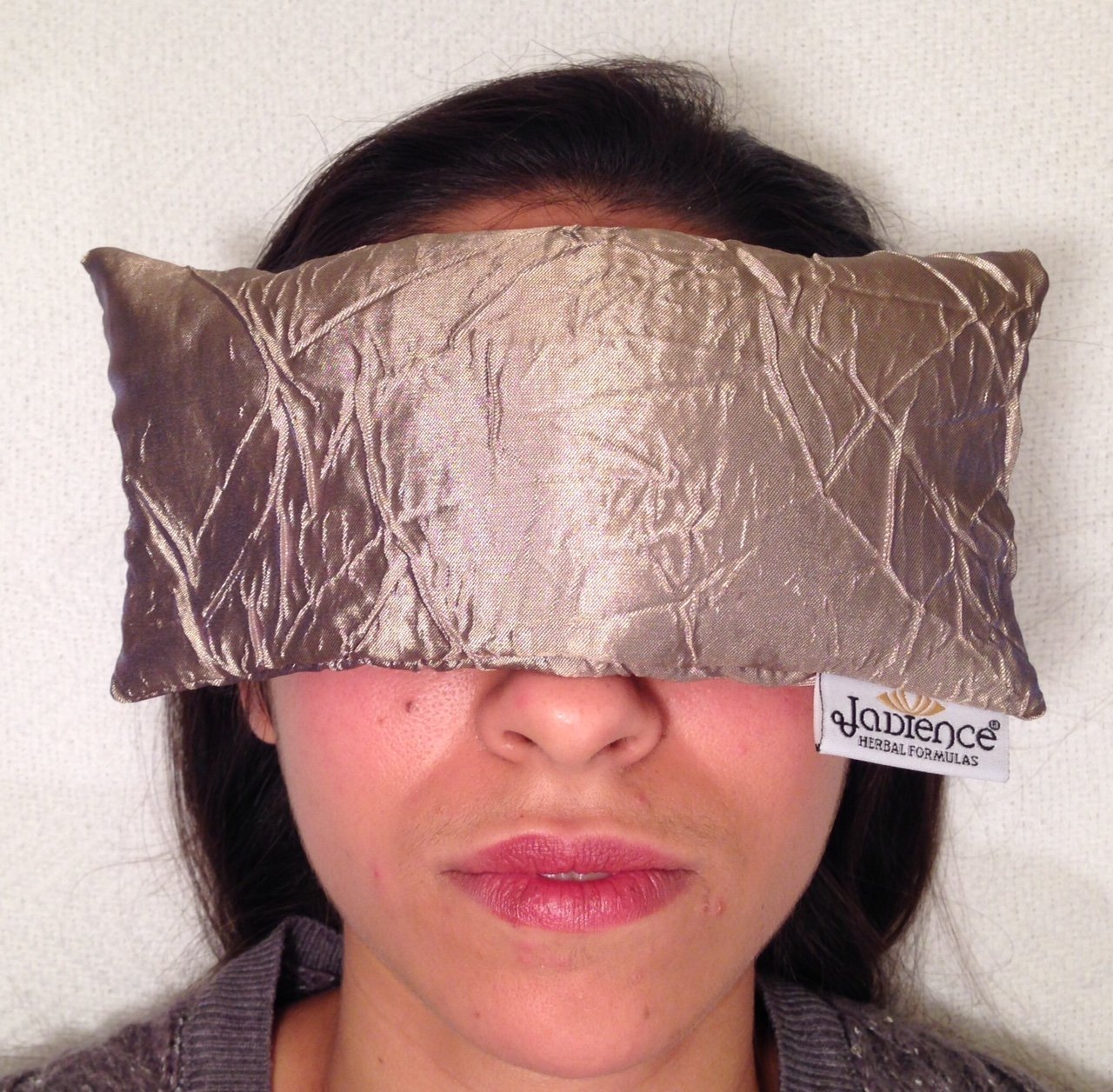 Jadience Lavender Eye Mask - Gold: Soothing Eye Pillow for Stress & Tired Eyes! | Perfect Yoga Eye Bag | Best Eye Mask for Migraines