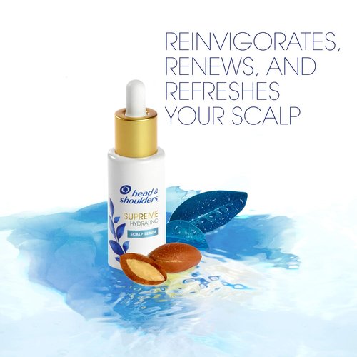 Head & Shoulders Supreme Hydrating Scalp Serum with Argan Oil & Vitamin E | 1.3 Fl Oz