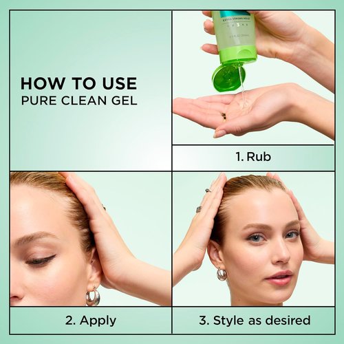 Garnier Fructis Styling Gel - Pure Clean Formula for Strong Hold | 6.8 Fl Oz