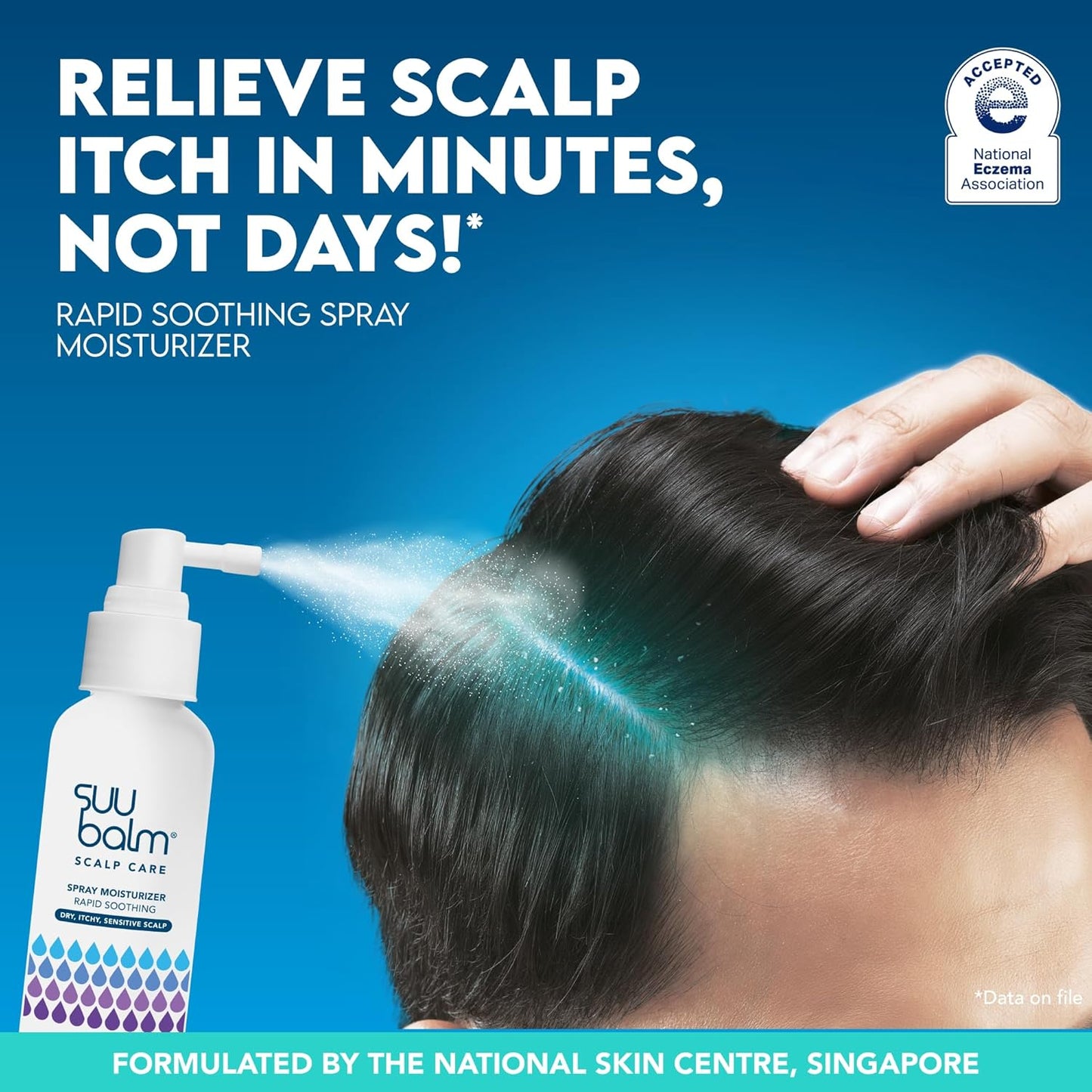 Suu Balm Dry Scalp Treatment, Rapid Itch Relief Anti-Dandruff Scalp Spray Moisturizer, Cooling Itchy Scalp Treatment for Flaky Sensitive & Psoriasis, Cooling Menthol & 5 Ceramides, 1.35 fl oz