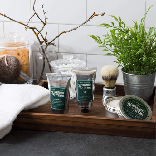Pre de Provence Men's Fragrance Collection - Bergamot & Thyme Shave Cream, 75 ML